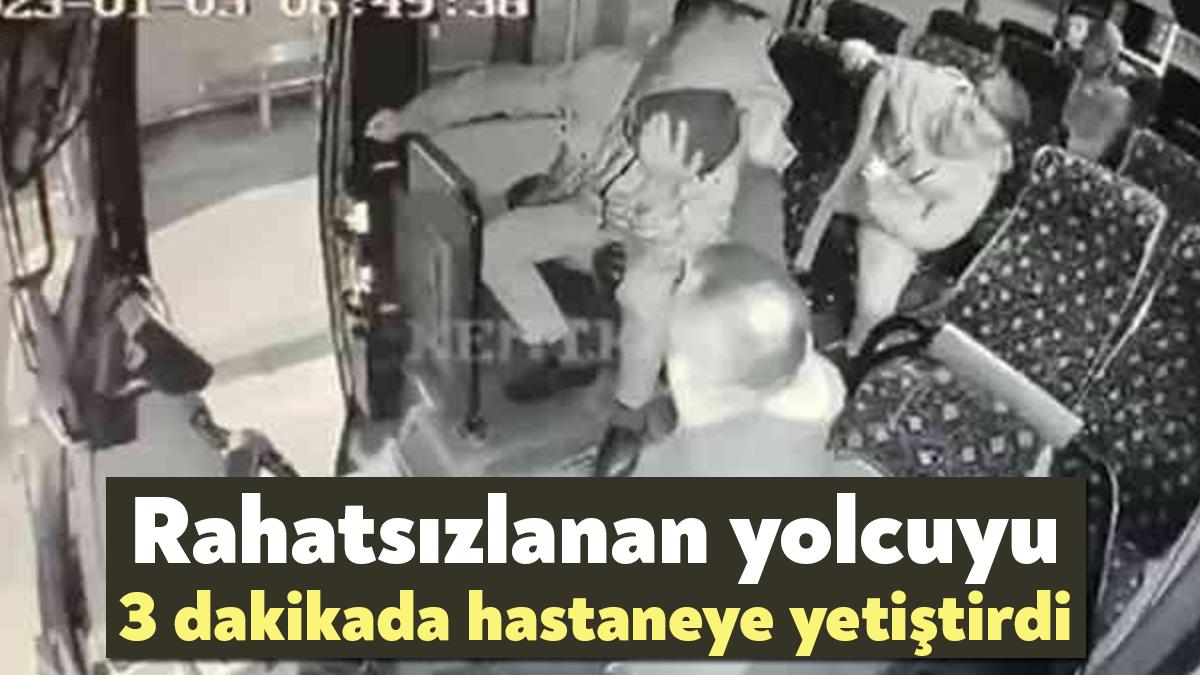 Kocaeli’nin Kartepe ilçesinde özel halk otobüsü şoförü İsmail Gültekin, rahatsızlanan