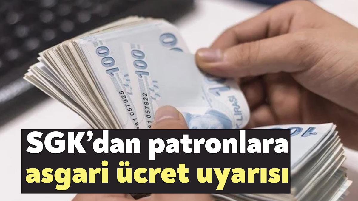 SGK, kalifiye elemanlarına asgari ücretten fazla maaş verdiği halde asgari