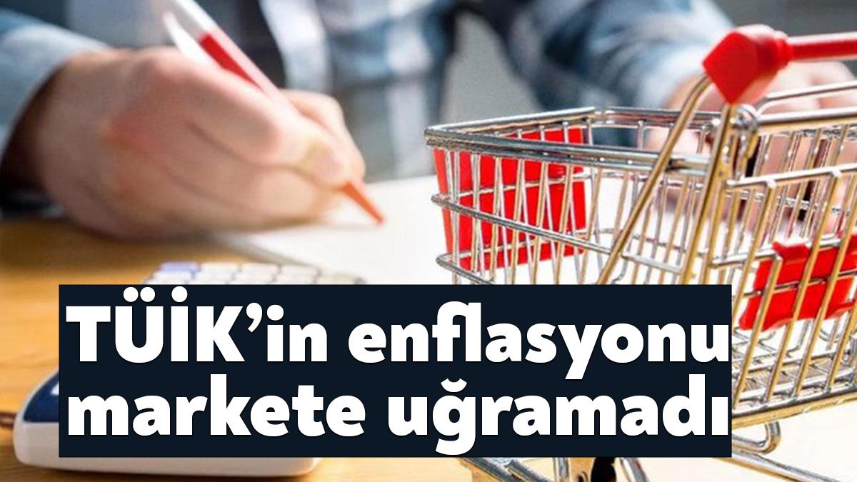 TÜİK yıllık enflasyonun 20 puan düştüğünü açıklasa da marketlerdeki fiyatlar