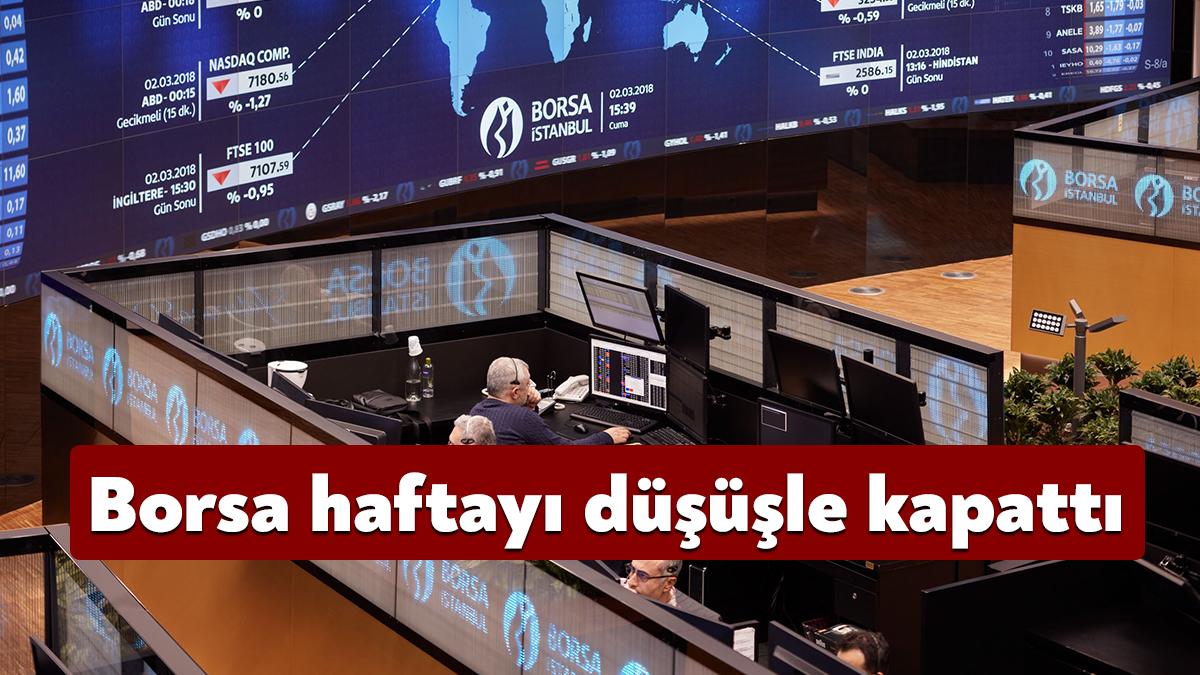 Borsa, haftanın son iş gününü yüzde 0,75’lik düşüşle tamamladı.