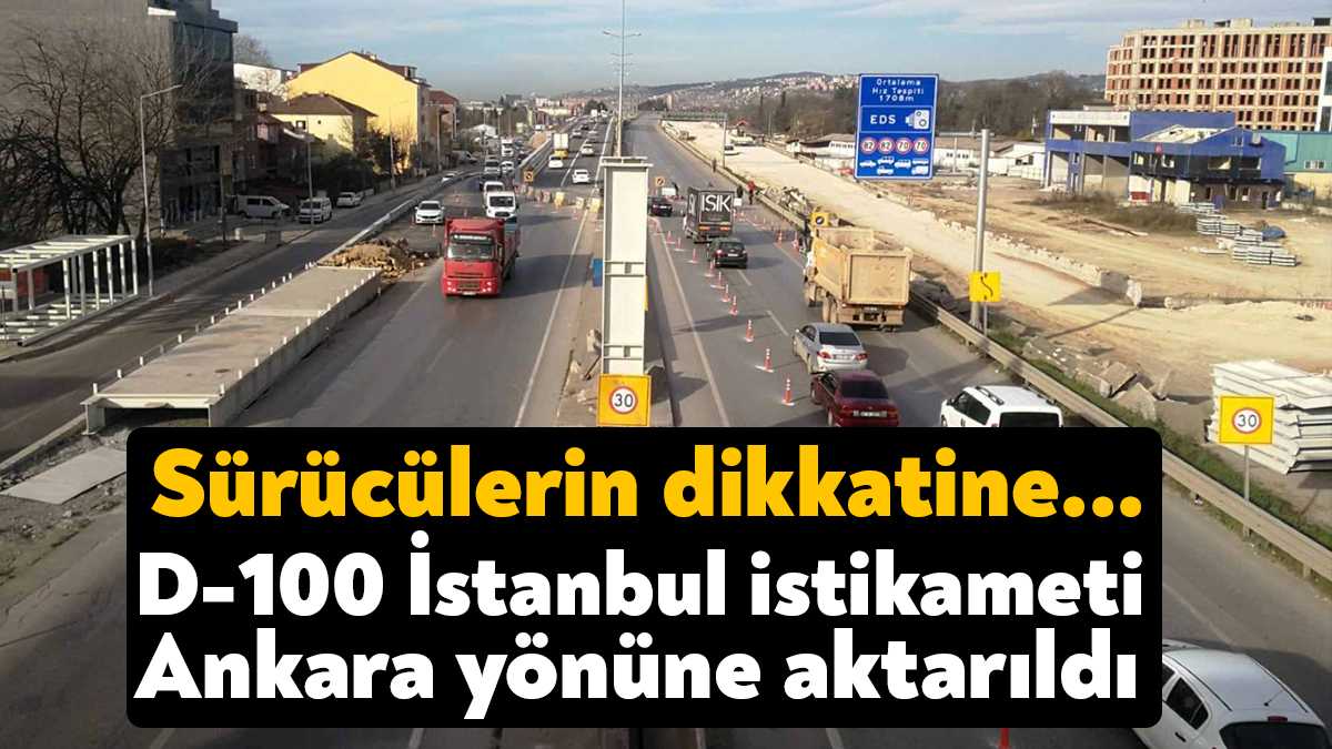 Köseköy Koridoru Alikahya Stadyum bağlantı yolu çalışmaları kapsamında D-100 üzerine