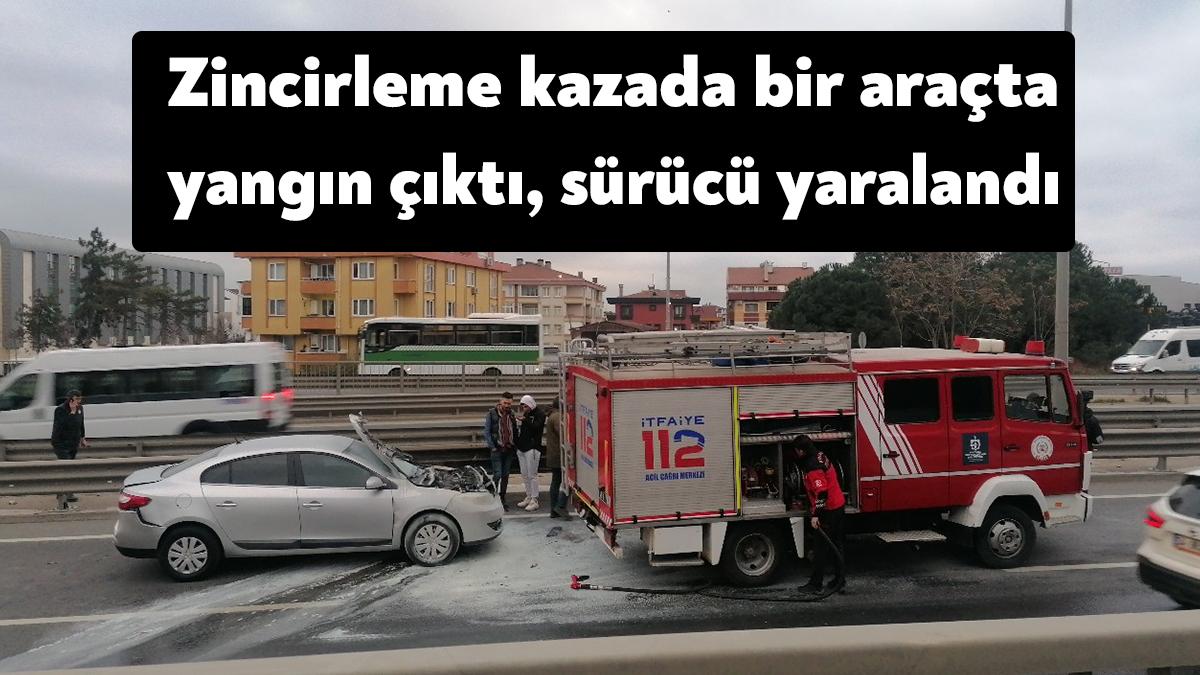 Kocaeli’nin Gebze ilçesi D-100 Karayolu’nda 3 araç birbirine girdi. Kazada
