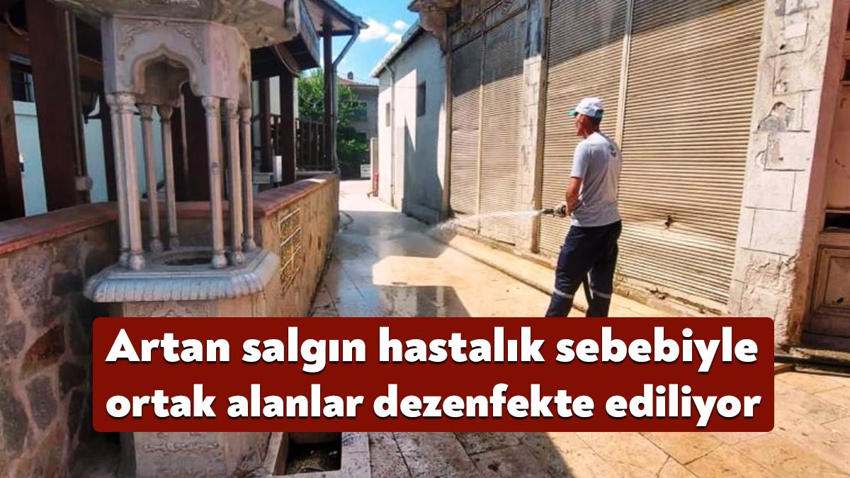 Son aylarda artan salgın hastalık sebebiyle Dilovası genelinde dezenfekte çalışması