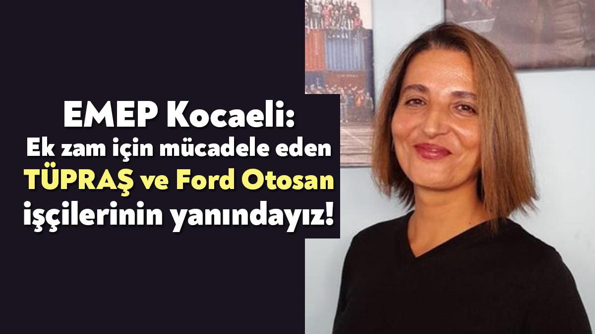 Emek Partisi İl Başkanı Arzu Erkan ek zam talebiyle eylemler