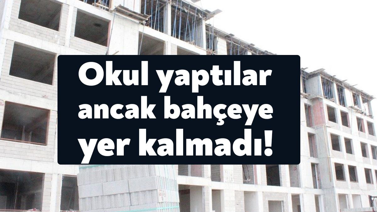 Gebze’ye yapılan okulun ardından bahçe için okulun alt kısmında bulunan
