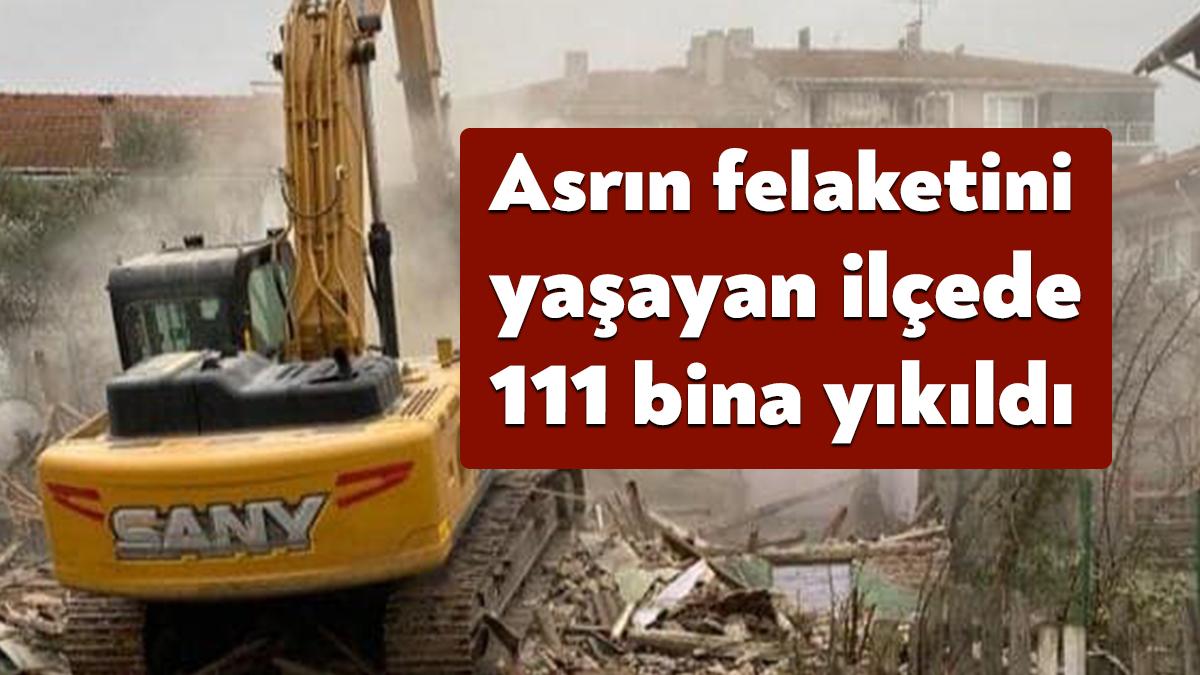 Kocaeli'nin Gölcük ilçesinde risk oluşturan 111 metruk binanın yıkım