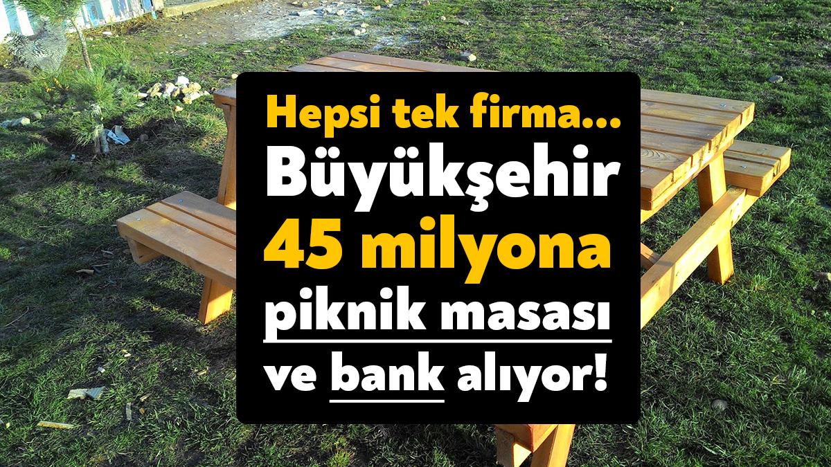 Kocaeli Büyükşehir Belediyesi plazma makinesi, piknik masası ve bank alımı