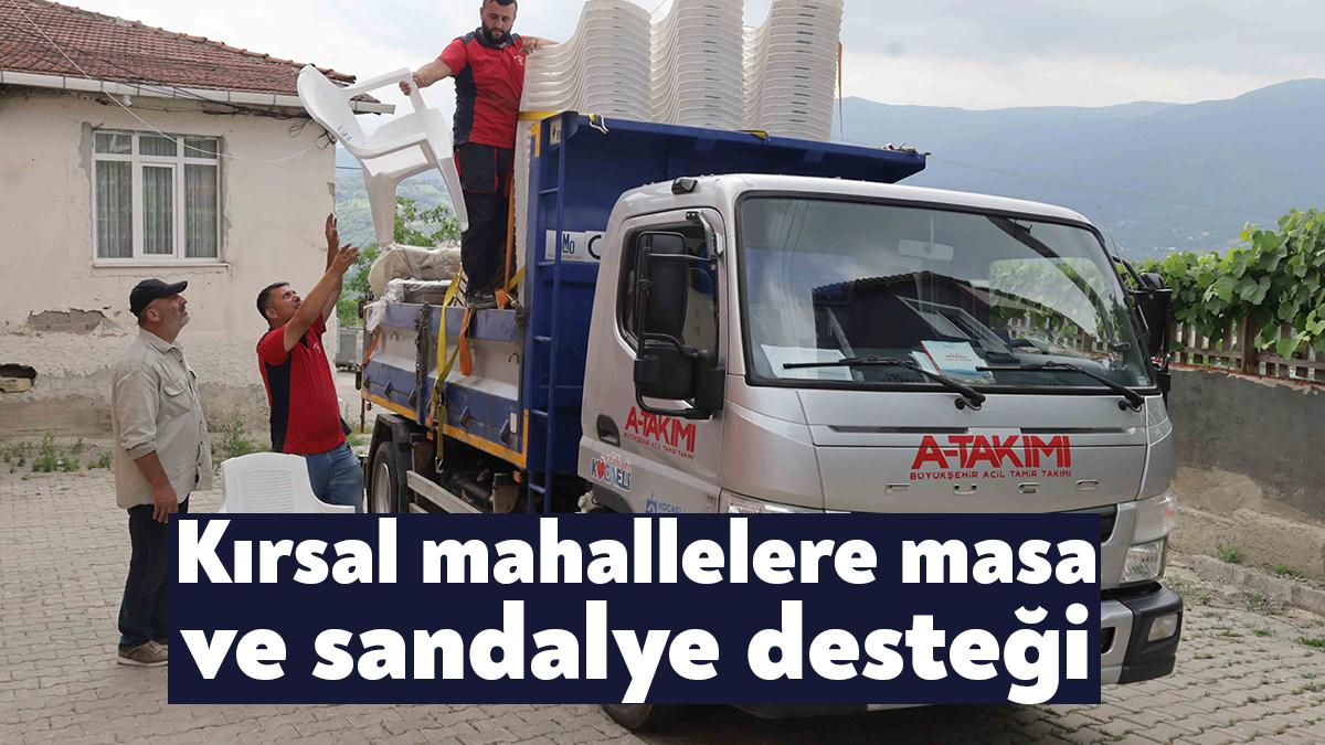 Kocaeli Büyükşehir, kırsal mahallelerdeki vatandaşların cemiyetlerde kullanması için muhtarlıklara plastik