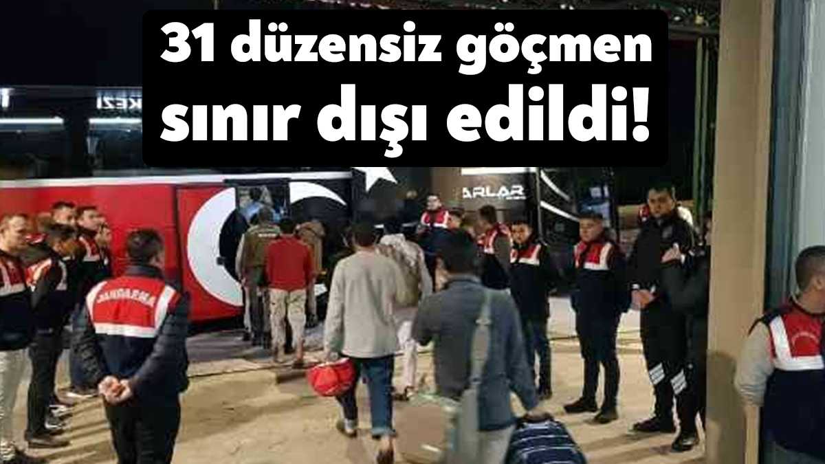 Kocaeli Valiliği, 31 düzensiz göçmenin sınır dışı edildiğini duyurdu.