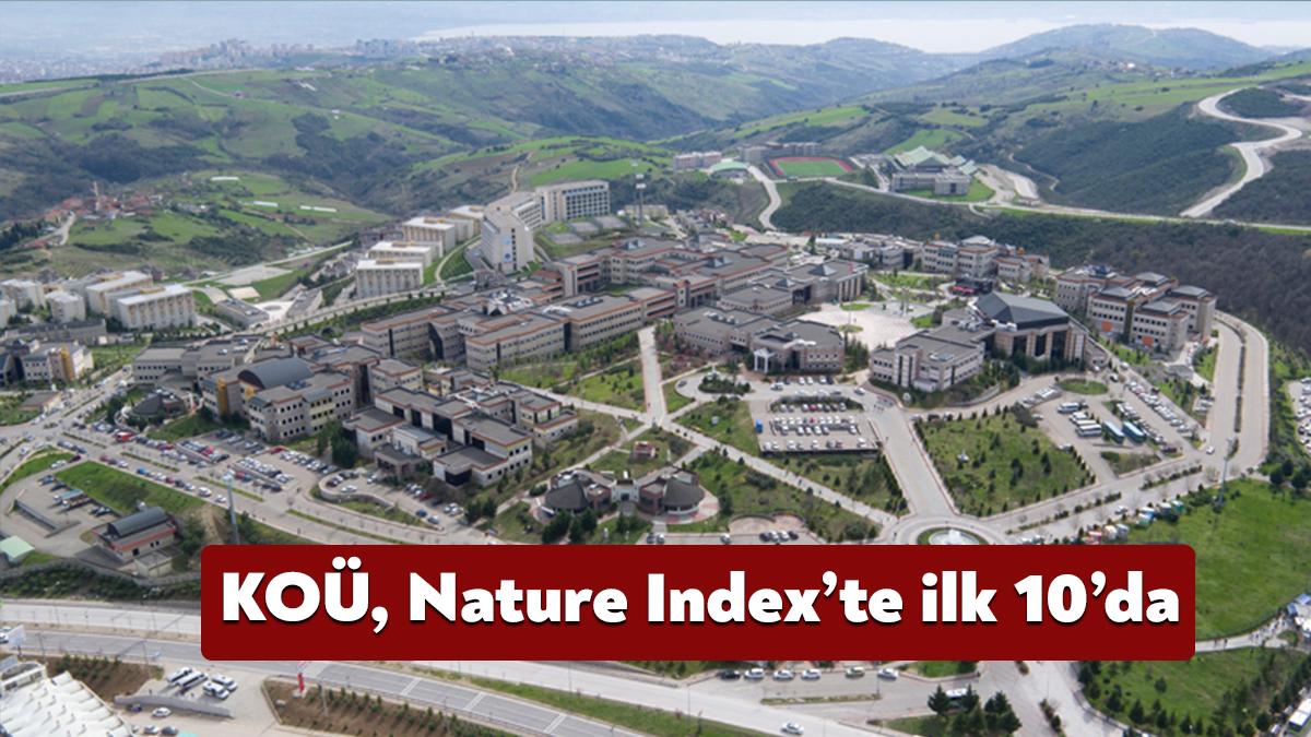 Kocaeli Üniversitesi, dünyanın en prestijli akademik dergilerinin indekslendiği Nature Index’te