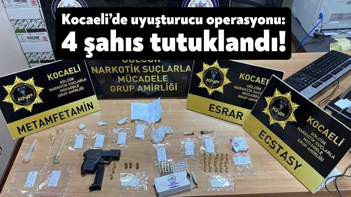 Kocaeli'de polis ekiplerince bugün yürütülen uyuşturucuyla mücadele çalışmalarında 7 şüpheli
