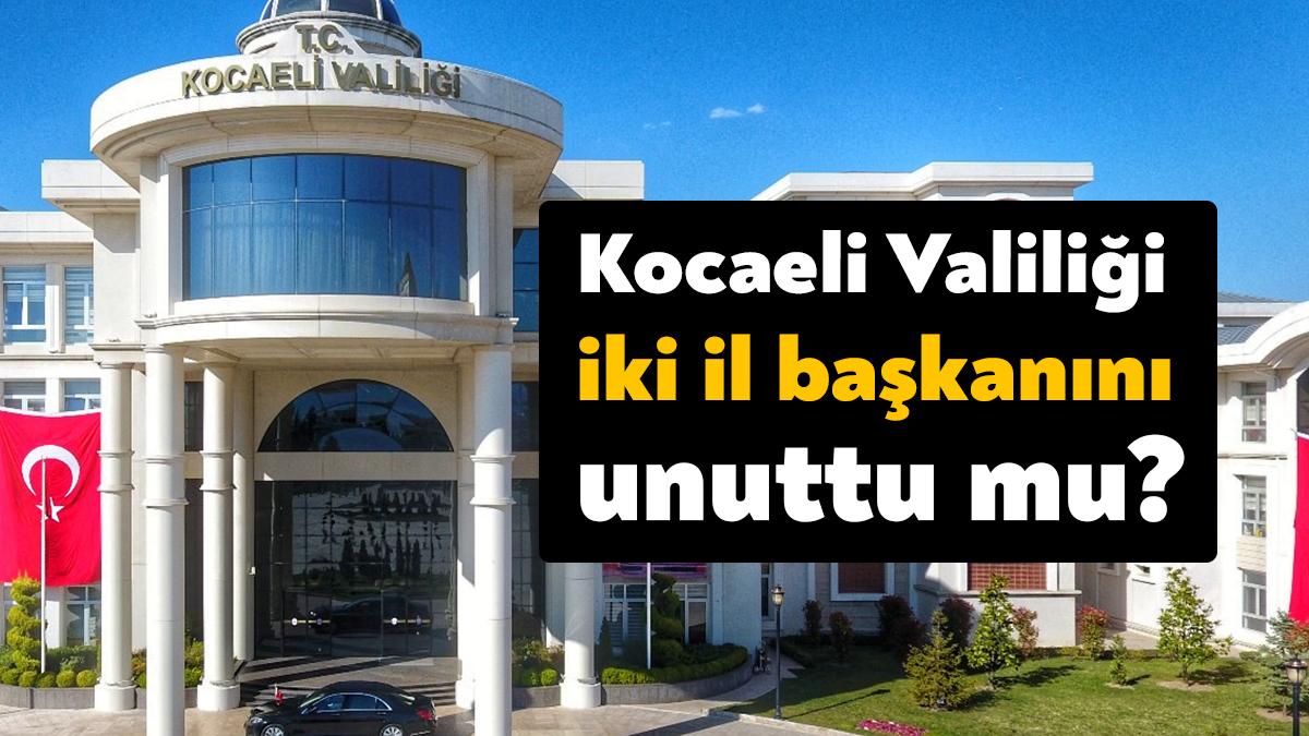 Kocaeli Valiliği protokol listesinde iki siyasi partinin il başkanlarının güncellenmediği