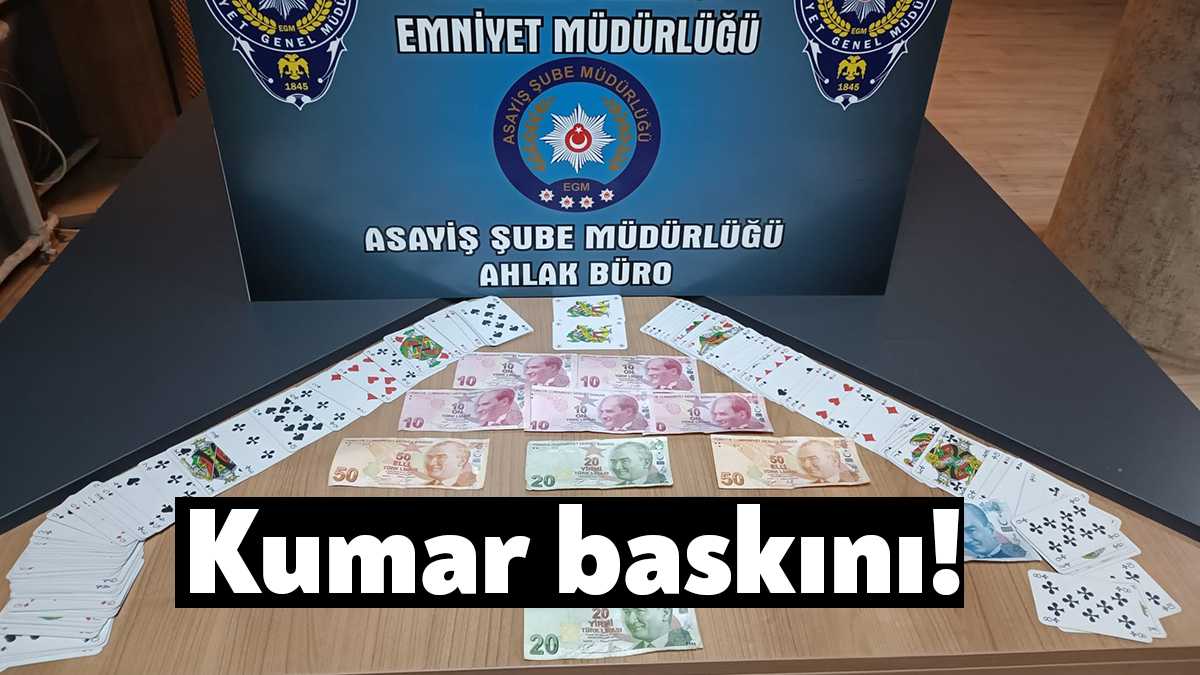 Kocaeli’nin İzmit ilçesinde polis ekipleri iş yerinde kumar oynayan şahıslara