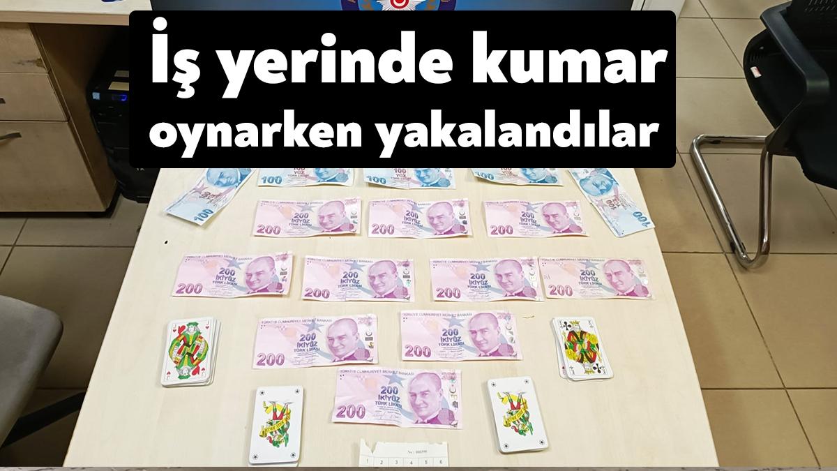 Kocaeli’de iş yerinde yapılan denetim neticesinde kumar oynatıldığı tespit