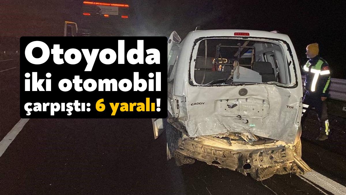 Kuzey Marmara Otoyolu Kocaeli geçişinde seyir halindeki otomobile, başka bir