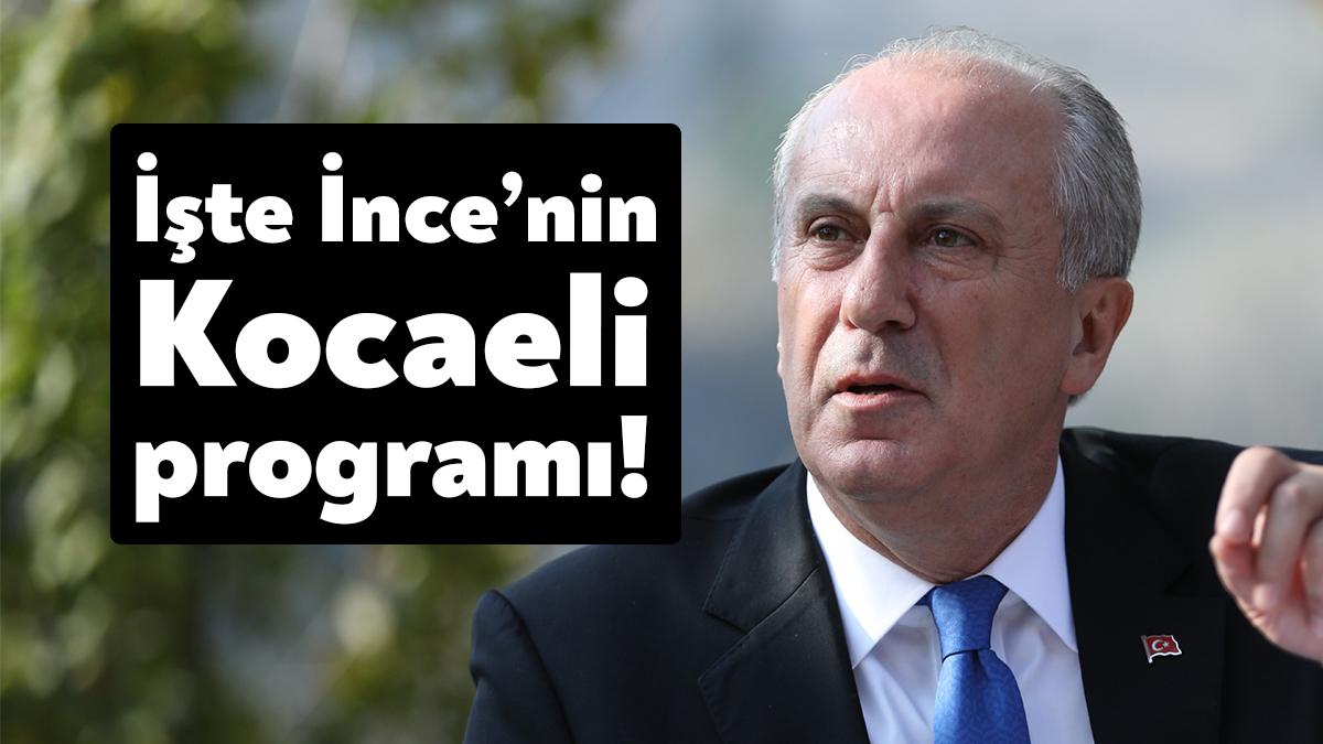 Memleket Partisi Genel Başkanı Muharrem İnce bugün Kocaeli’ye geliyor. İnce’nin