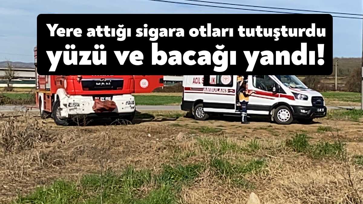 Kocaeli’de bahçesinde çalıştığı esnada içtiği sigarayı yere atan kadın otların