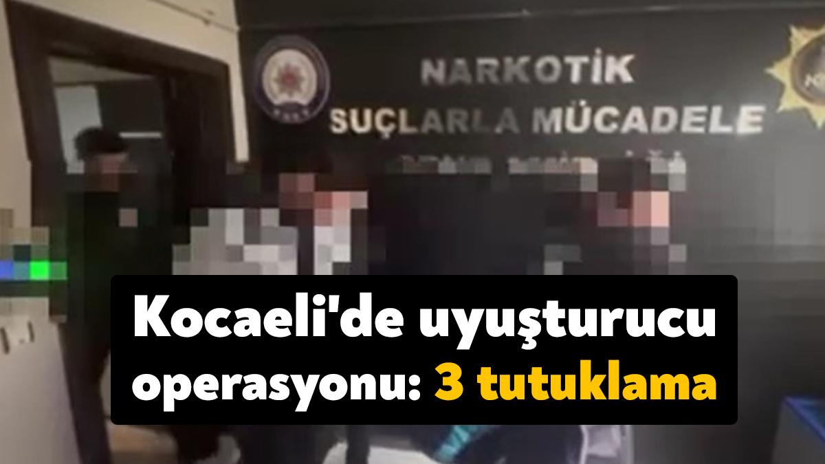 Kocaeli'nin Gölcük ilçesinde polise ekiplerince yapılan uyuşturucu operasyonunda yakalanan 4