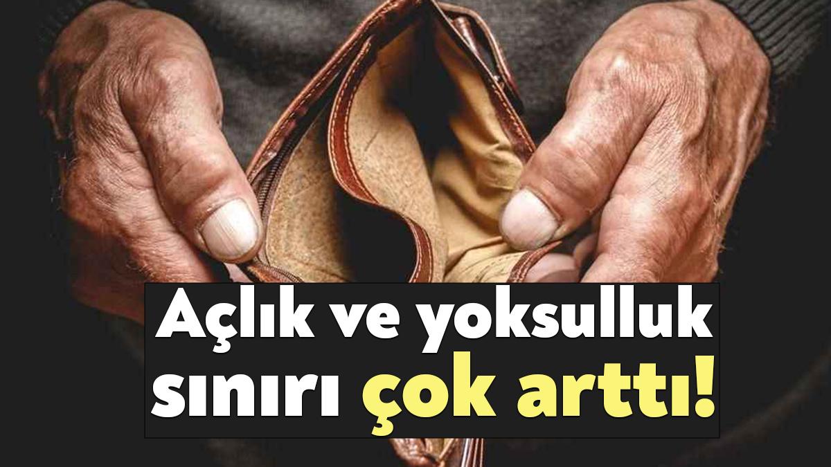 Türk-İş'in hesaplamasına göre, açlık sınırı 10 bin 373 TL’ye, yoksulluk