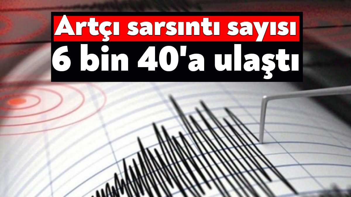 Kahramanmaraş merkezli depremlerin ardından meydana gelen artçı sarsıntıların sayısının 6