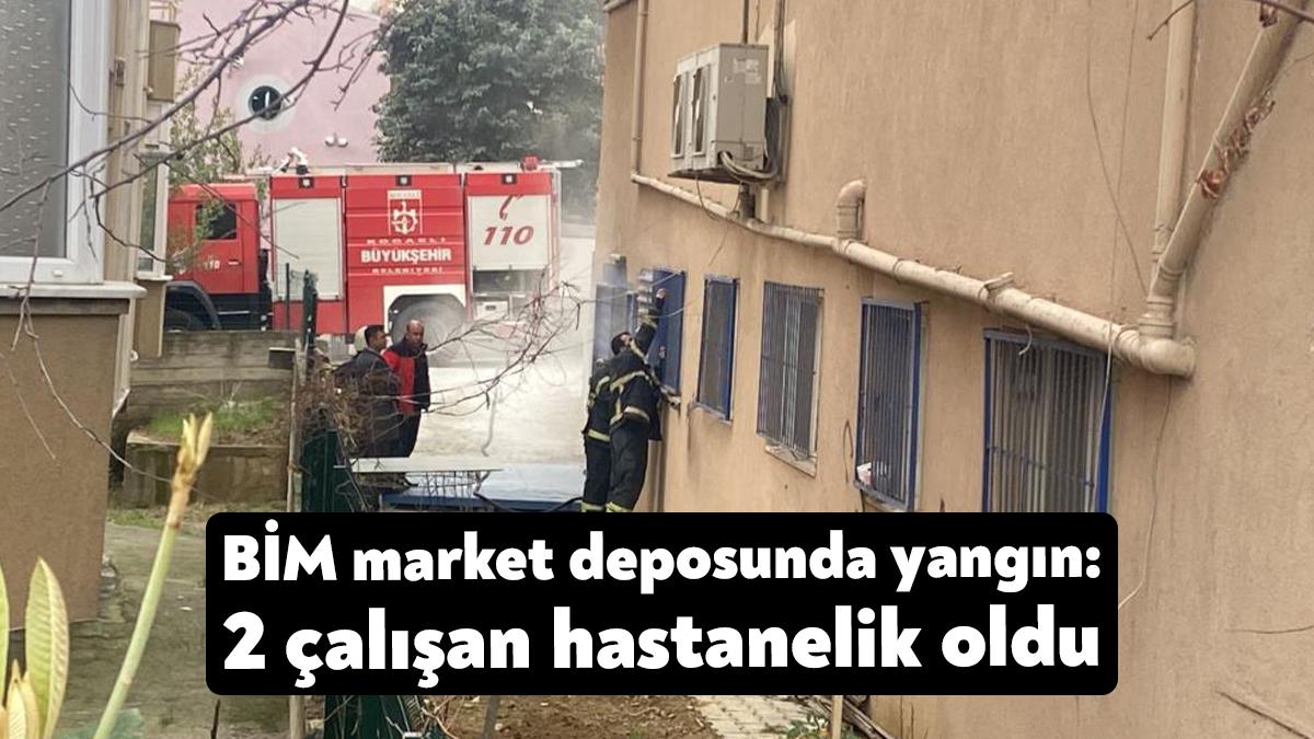 Kocaeli’nin Darıca ilçesinde bulunan BİM marketin deposunda çıkan yangında, 2