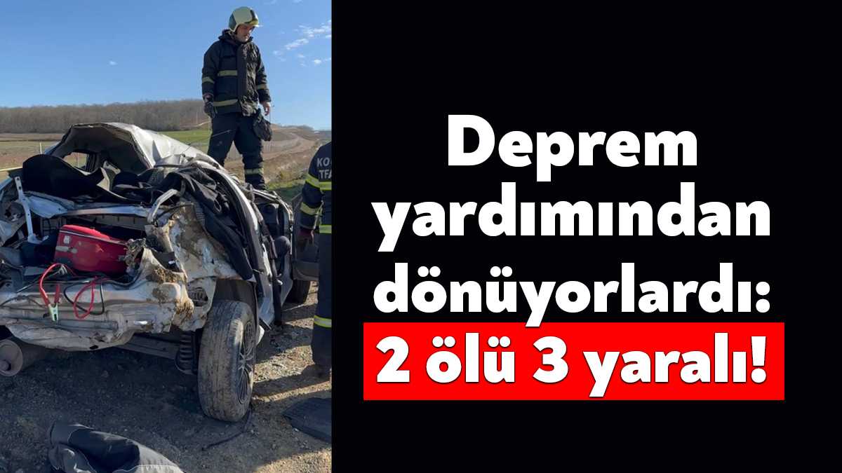 Deprem bölgesine yardım için giden vatandaşların içinde bulunduğu otomobil, Kocaeli'ye