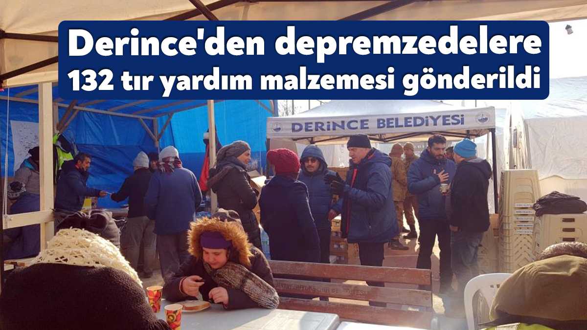 Derince Belediyesi 36 kişilik personel ve 14 araç ile Hatay'da