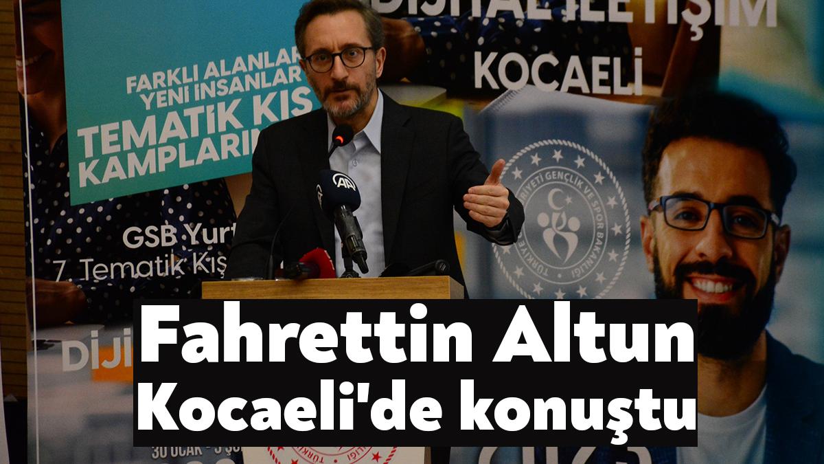Cumhurbaşkanlığı İletişim Başkanı Fahrettin Altun, Kocaeli'de düzenlenen 7. Tematik Kış