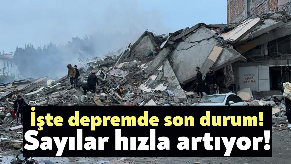 AFAD, saat 07.45 itibarıyla Kahramanmaraş merkezli depremlerde 12 bin 873