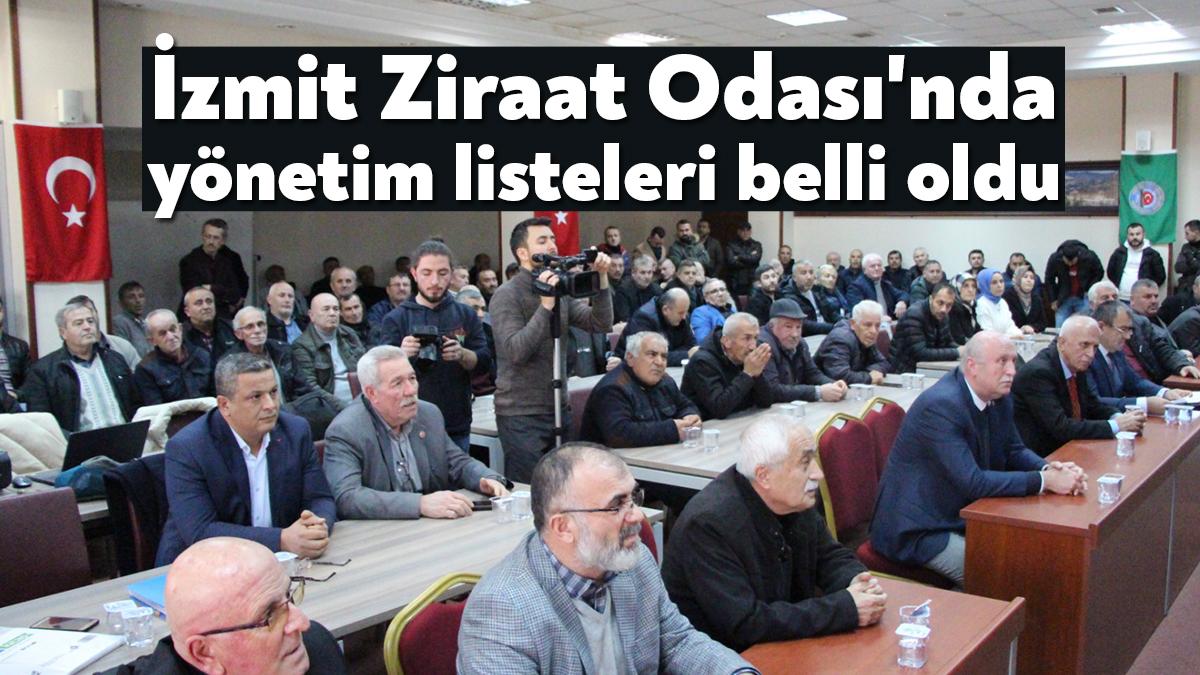 İzmit Ziraat Odası Genel Kurulu bugün İzmit Kaymakamlığı’nda başladı. İki