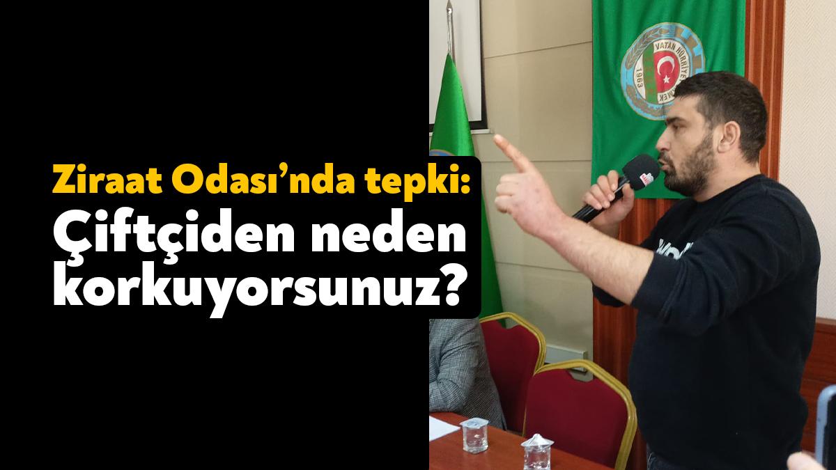 İzmit Ziraat Odası genel kurulunda konuşan, Murat Akçay'ın yönetiminde yer