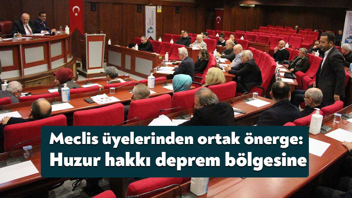 İzmit Belediyesi Şubat ayı meclis toplantısında İzmit Belediyesi Şubat ayı
