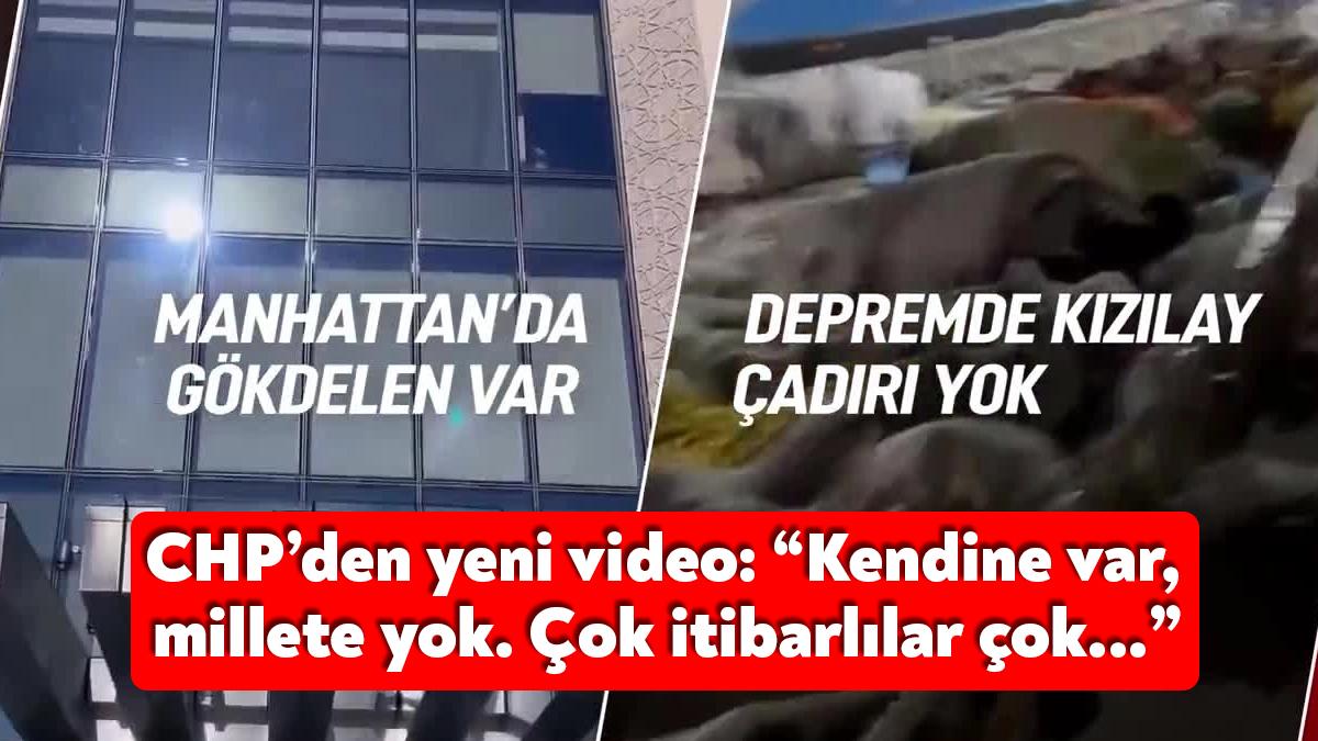 CHP resmi sosyal medya hesabından dikkat çeken bir video paylaştı.