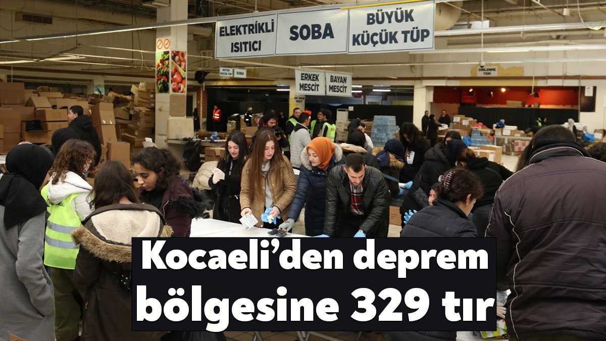 Kocaeli Valiliği, Kocaeli Büyükşehir Belediyesi ve AFAD koordinasyonunda toplanan yardım