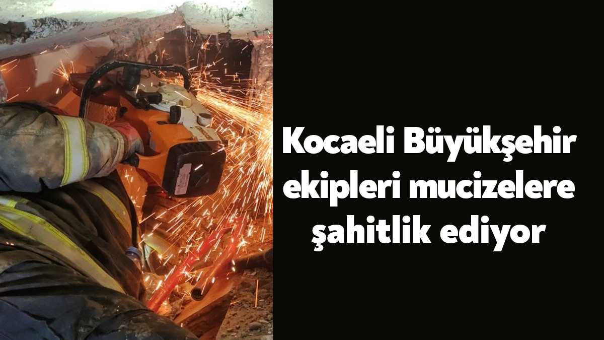 Kocaeli Büyükşehir’in arama kurtarma ekipleri, deprem bölgesindeki Kahramanmaraş, Adıyaman ve