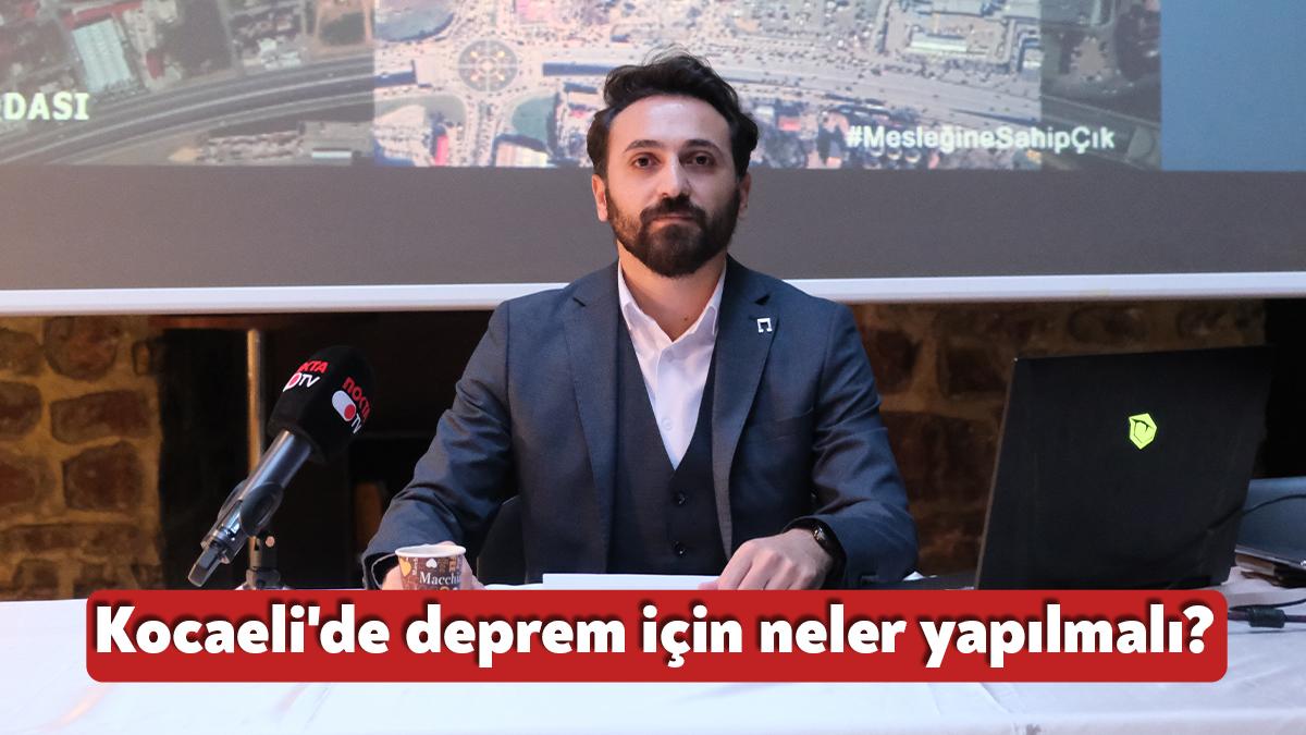 Mimarlar Odası Kocaeli Şubesi Başkanı Alper Dülger bugün İzmit kent
