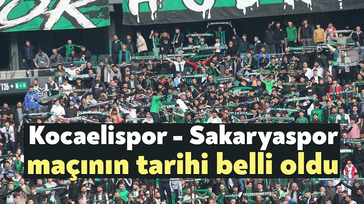 Tüm gelirin depremzedelere bağışlanması adına planlanan Kocaelispor-Sakaryaspor maçının tarihi belli