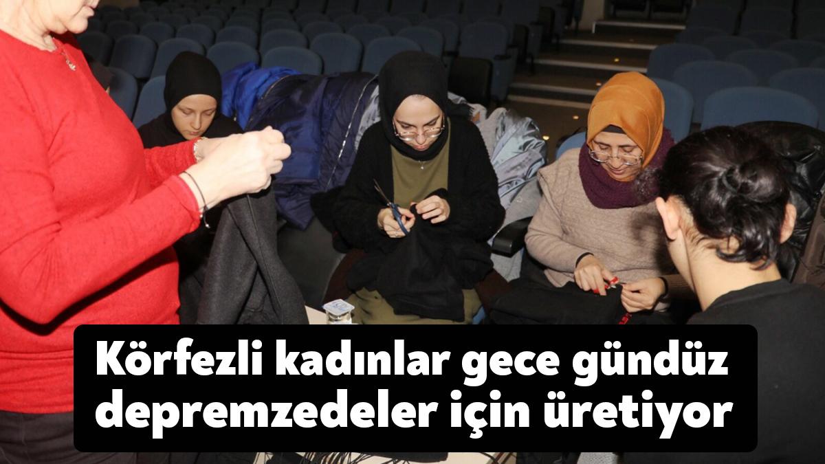 Körfezli kadınlar, deprem bölgesi için kültür merkezinde atkı, bere ve