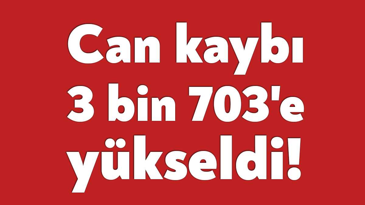 AFAD, saat 18.00 itibarıyla Kahramanmaraş merkezli depremlerde 3 bin 703