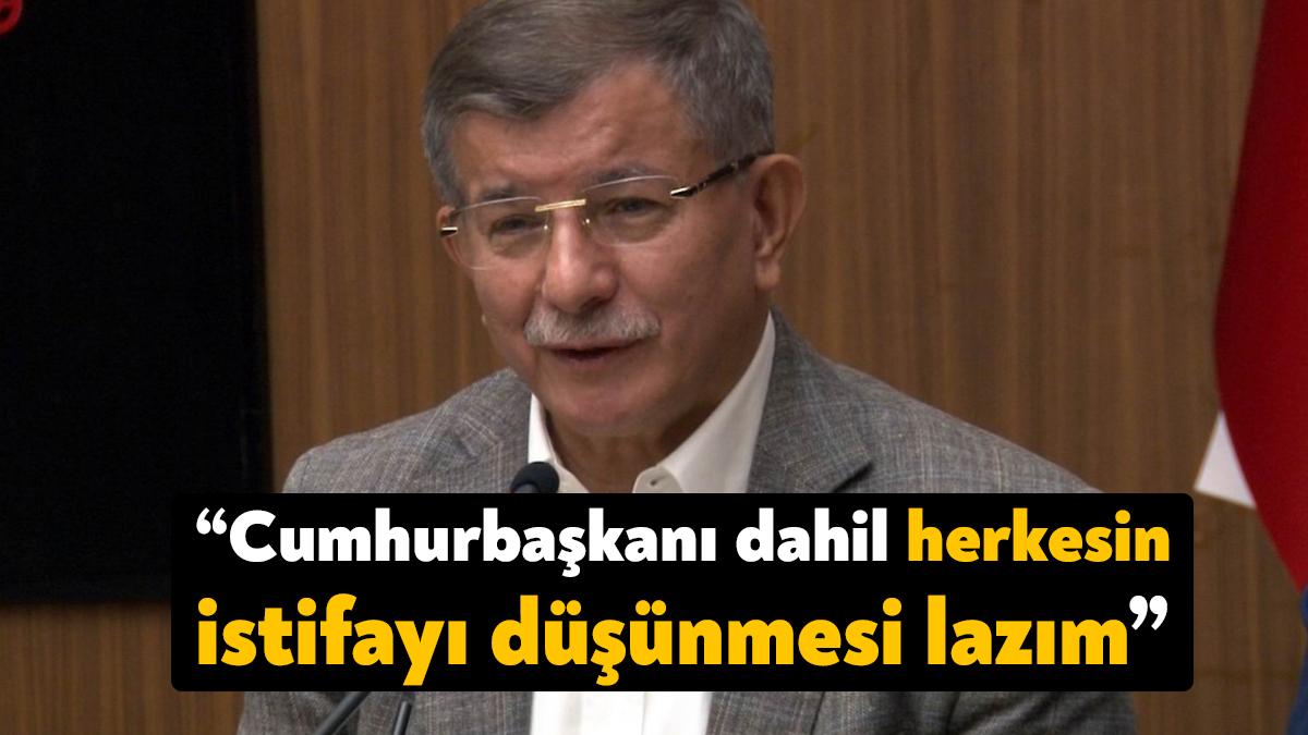 Gelecek Partisi Genel Başkanı Ahmet Davutoğlu, iktidarın ihmali nedeniyle on