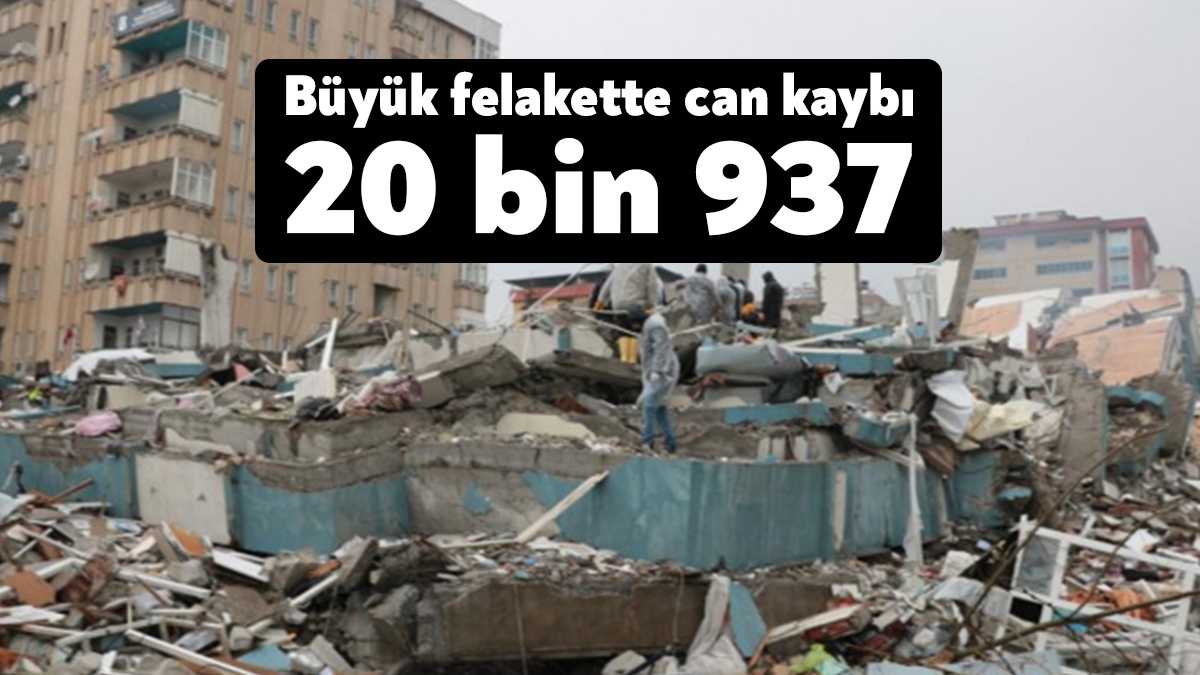 Kahramanmaraş merkezli depremlerde hayatını kaybedenlerin sayısı 20 bin 937’ye yükseldi,