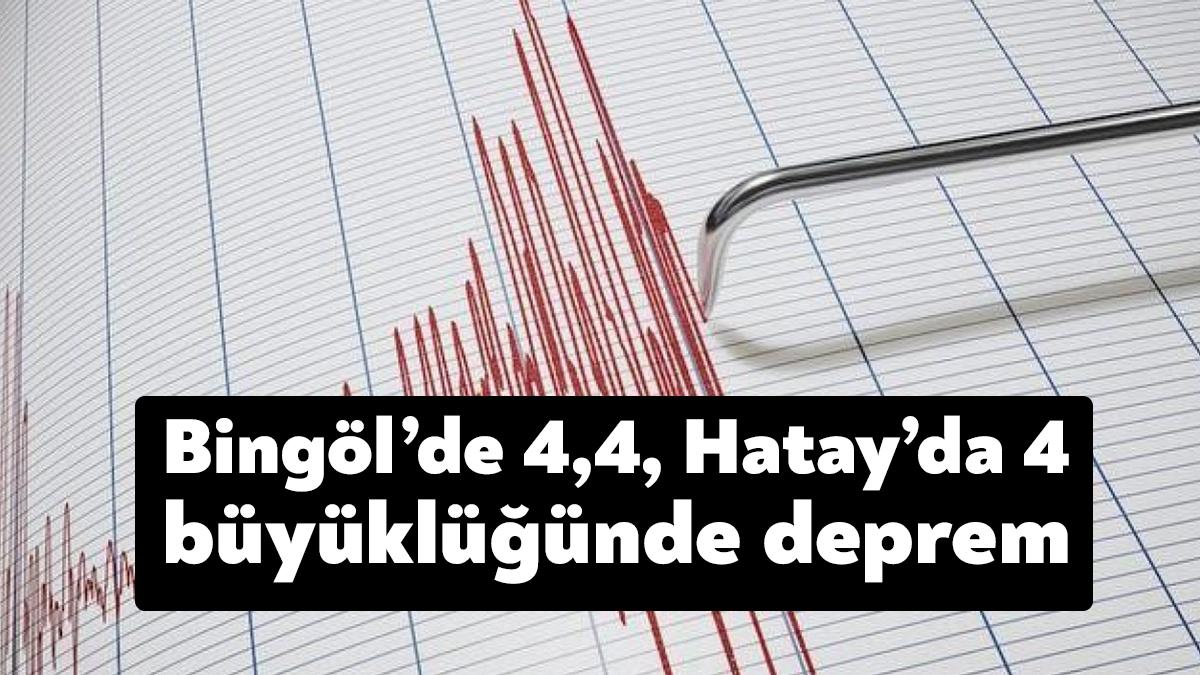 Bingöl'ün Solhan ilçesinde saat saat 03.28'de meydana gelen 4,4 büyüklüğündeki