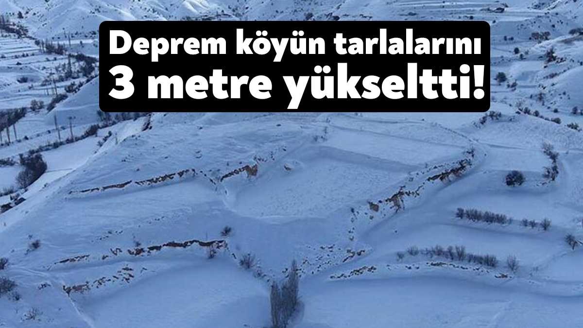 Adıyaman Çelikhan'a bağlı Balıkburnu Köyü'nde depremin şiddeti tarlaların yükselmesine neden