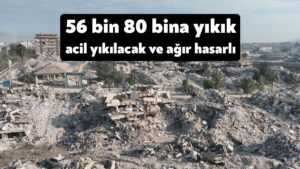 Murat Kurum: 56 bin 80 bina yıkık, acil yıkılacak ve ağır hasarlı