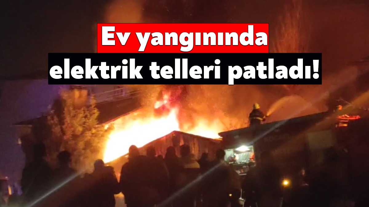 Kocaeli’nin Çayırova ilçesinde tek katlı bir ev alev alev yandı.