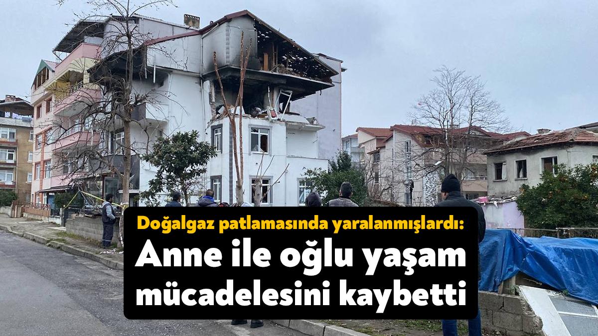Kocaeli’nin Gölcük ilçesinde yaşanan doğalgaz patlamasında ağır yaralanan anne ve