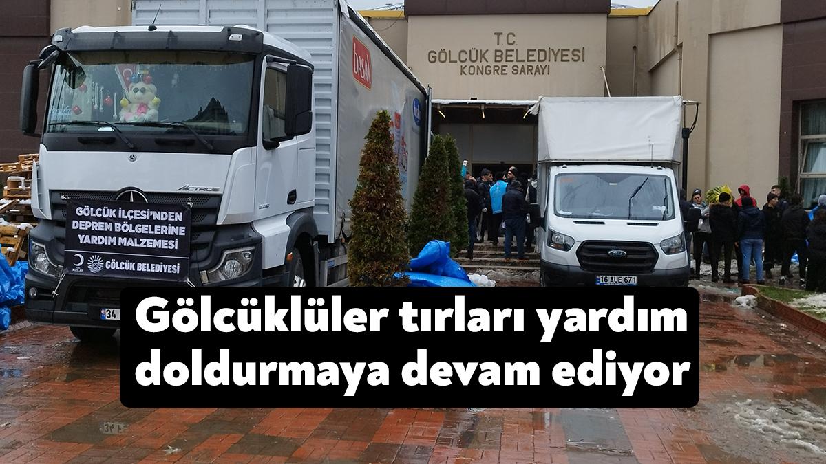 Gölcüklüler, kar kış demeden el birliği yaparak hazırladıkları 25 tır
