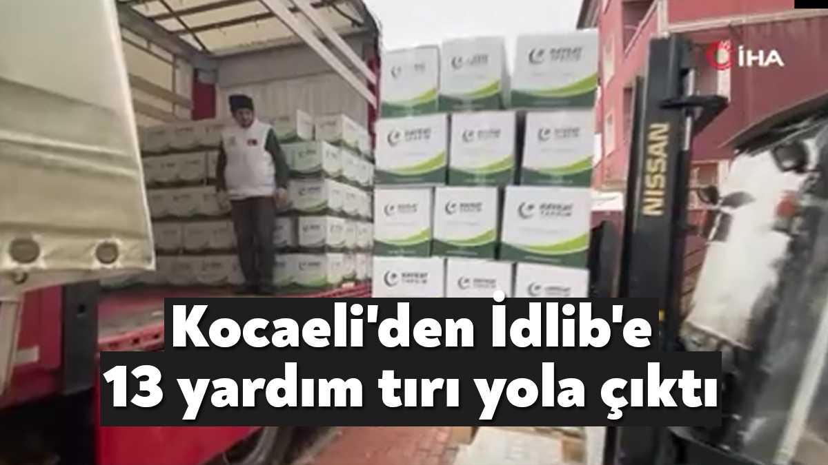 Kocaeli'de toplanan 13 tırlık yardım malzemesi, soğuk kış günlerinde