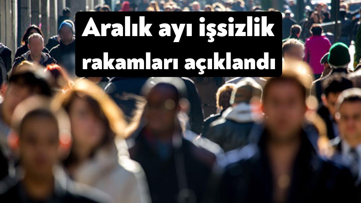 TÜİK’in açıklamış olduğu Aralık ayı işsizlik verilerine göre, 15 ve