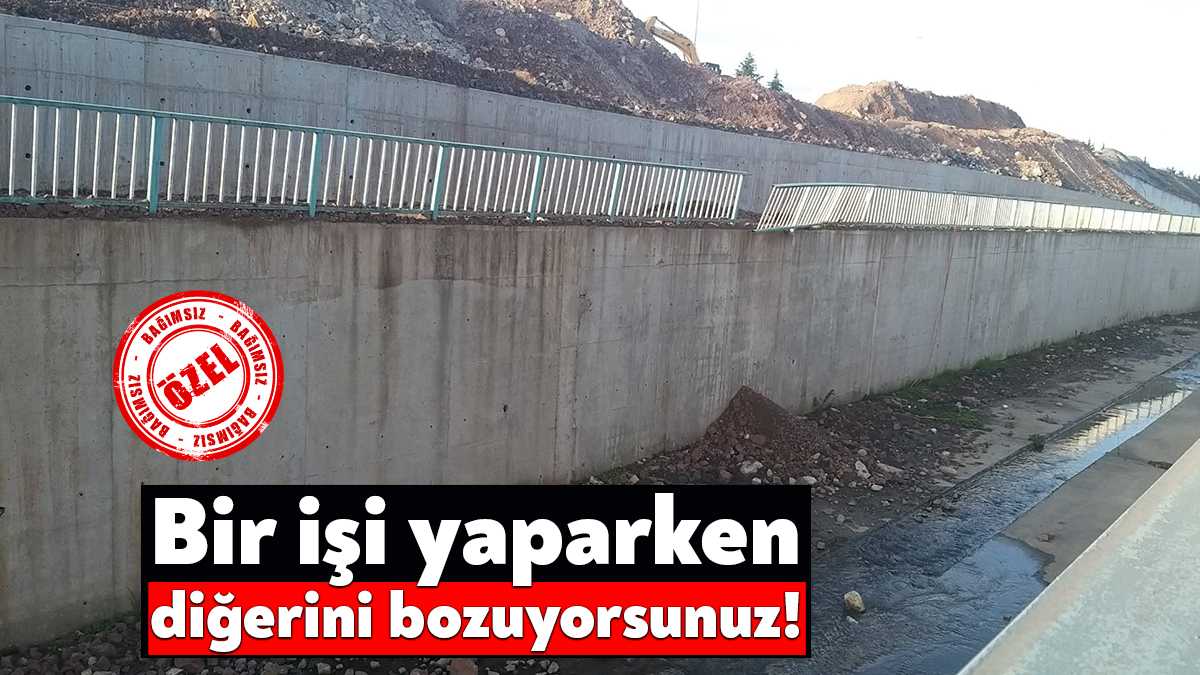 Kartepe Belediyesi ekiplerinin Kule Deresi çevresindeki çalışmaları esnasında hafriyatlar dereye